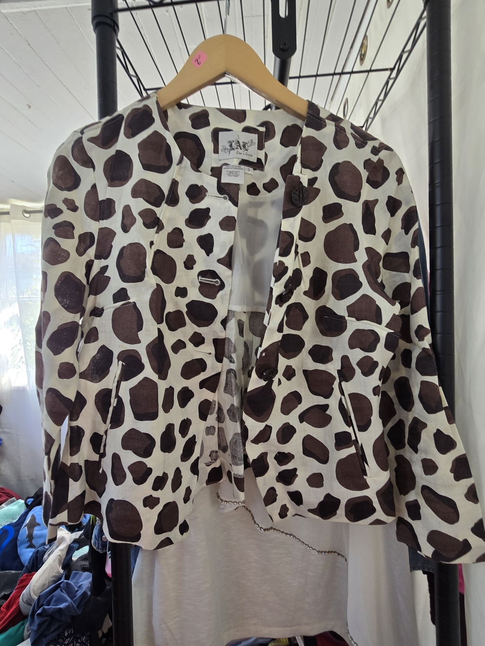 Live a Little Brown and White Animal Print Button-Down Shirt